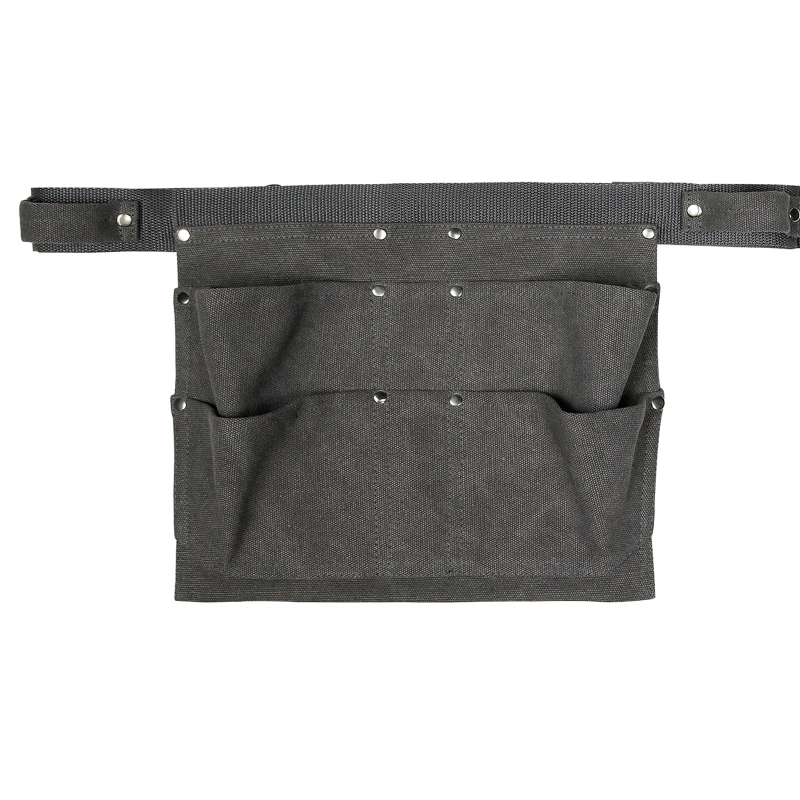 

29.5x22cm Multifunctional Waxed Canvas Multi Pocket Tool Apron Rivets
