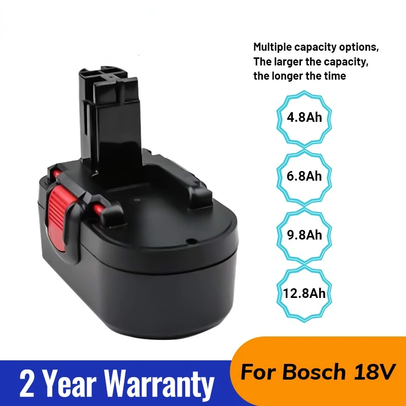 

new original For Bosch 18V 12.8Ah BAT025 Rechargeable Battery Ni-CD Power Tools Bateria For Drill GSB 18 VE-2, PSR 18VE, BAT026