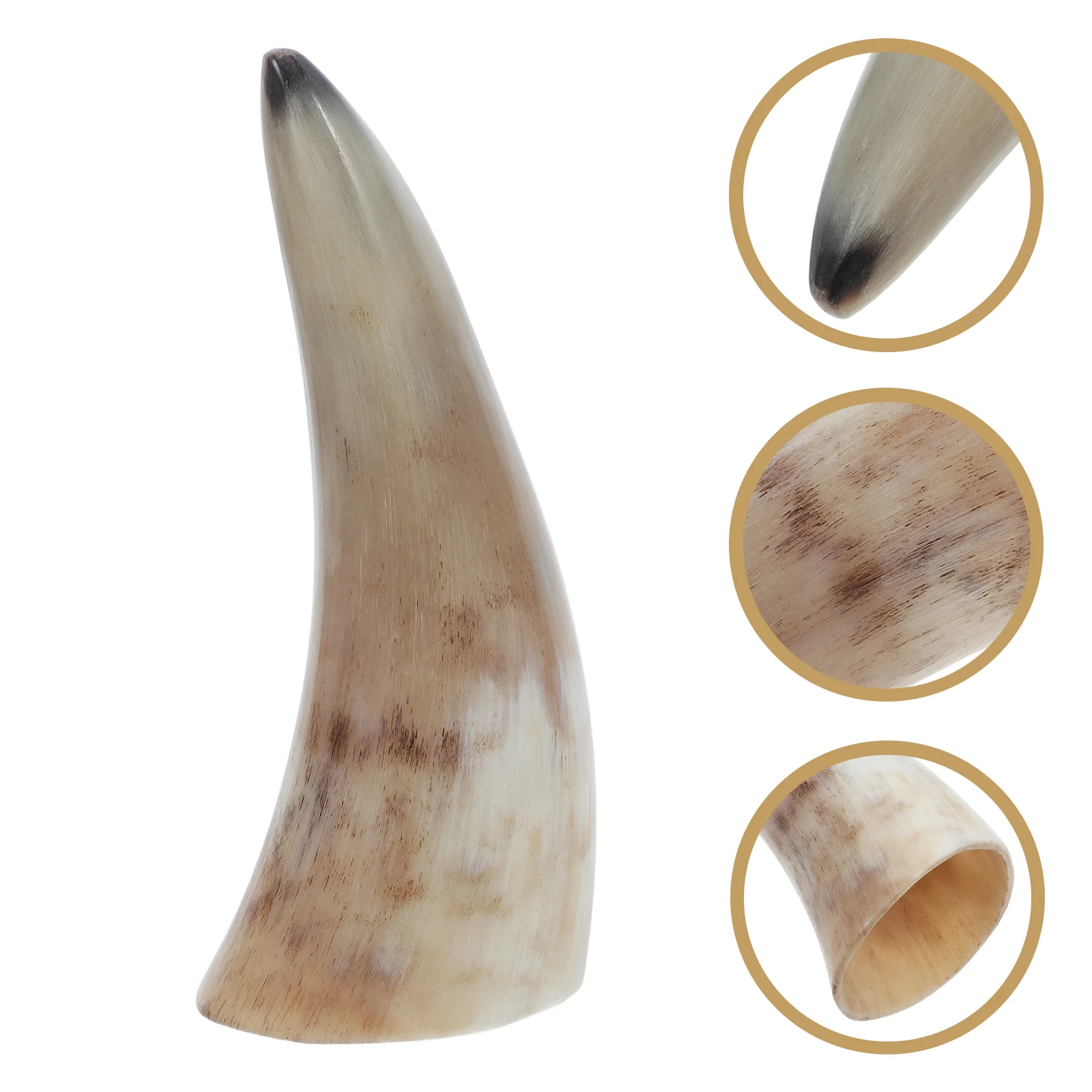 Рог стеклянная пивная чашка бык ремесло произведение искусства декор ручной