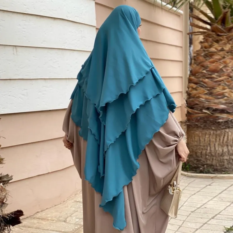 Muslim Shopee Middle East Dubai Turkish Turban Indonesia Malaysian Shawl Cover Three Layers Of Pearl Yarn Ethnic Hat Size