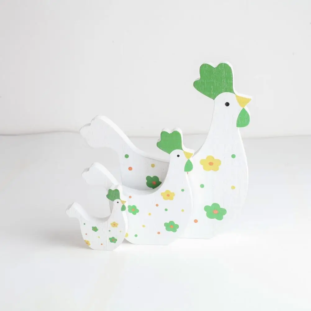 

3 шт., декоративные деревянные петушки в форме курицы