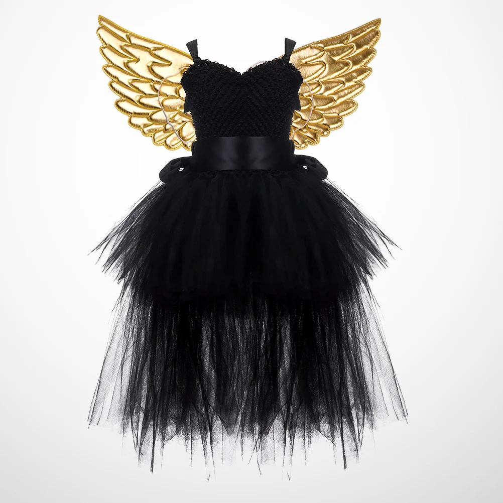 

Tutu Dress Girlsmesh Skirt Set Wing Fairy Baby Tutus Toddler Dressesand Suit Setsgolden4 6