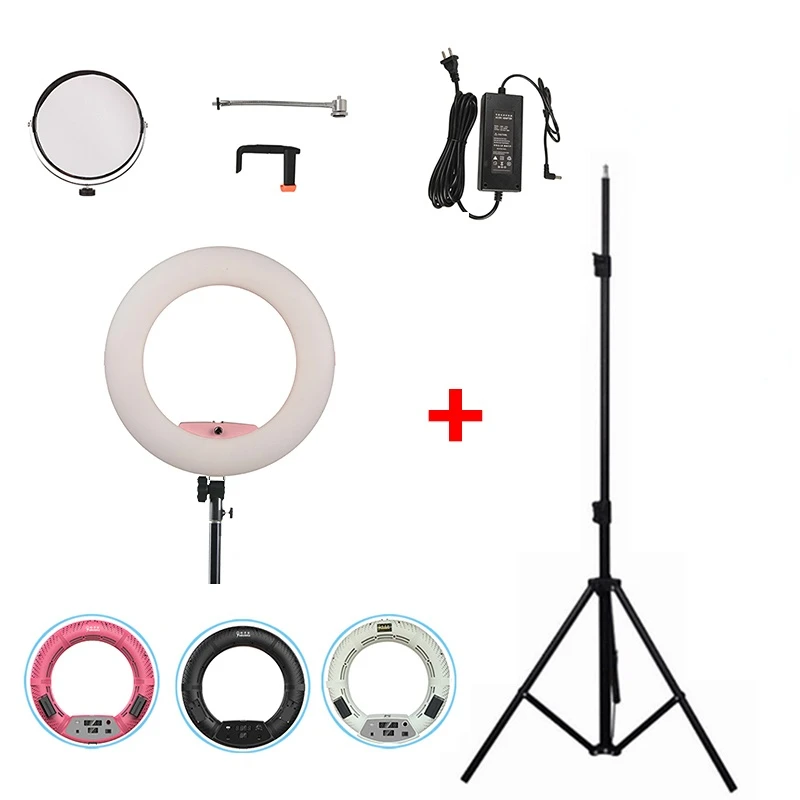 

Yidoblo Pink FD-480II Studio Ring Light 480 LED Video Light Digital Lamp Photographic Day Lighting + Light Standing ( 200cm)
