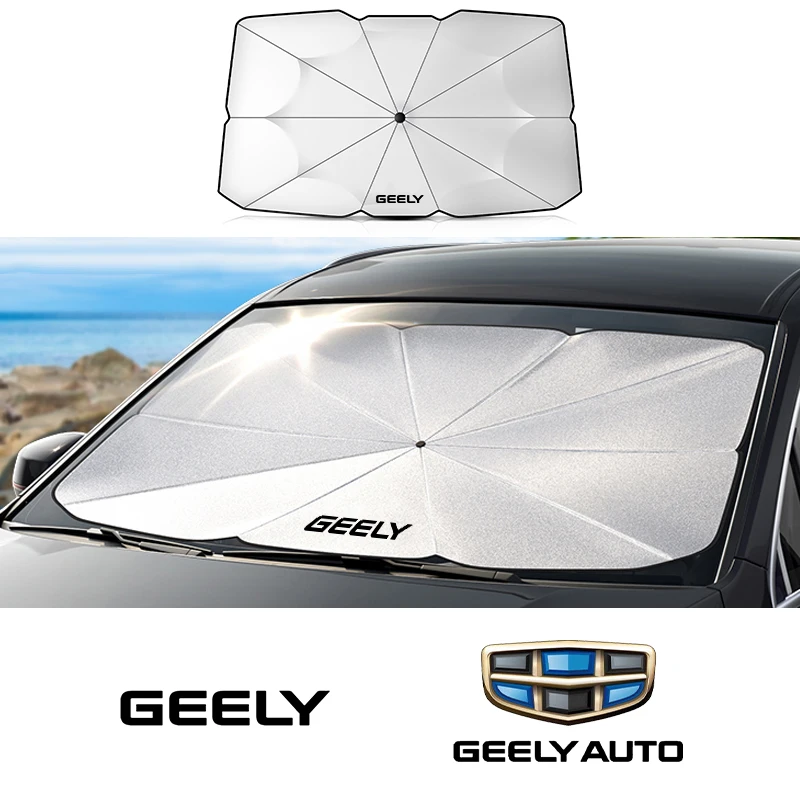 

For GEELY Car heat insulation sunscreen GC6 GC9 EMGRAND EC7 EC8 CK ATLAS GT Sport Foldable Sun Windshield UV Sun Shade Umbrella