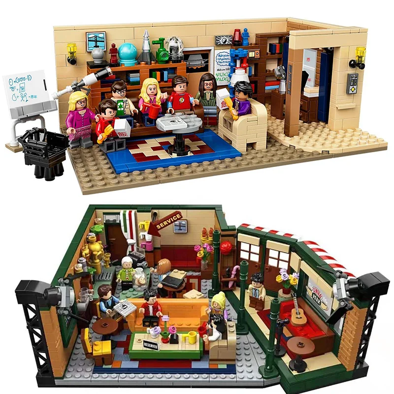 

Friends Apartment The Big Bang Theory and Central Perk 1228Pcs Ideas Model Building Blocks Bricks Toys 21302 21319
