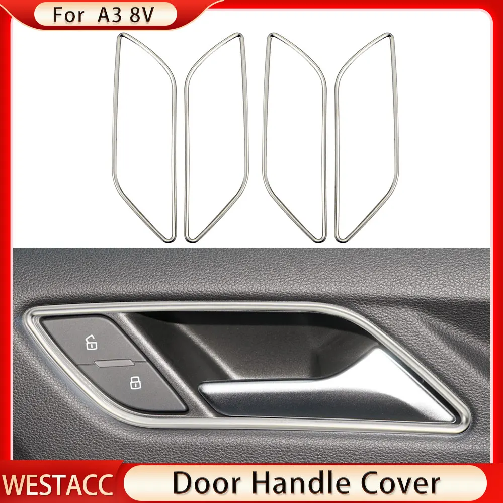 

Автомобильная наклейка из нержавеющей стали, отделка рамы для Audi A3 8V 2013 2014 2015 2016 2017 2018 2019, аксессуары