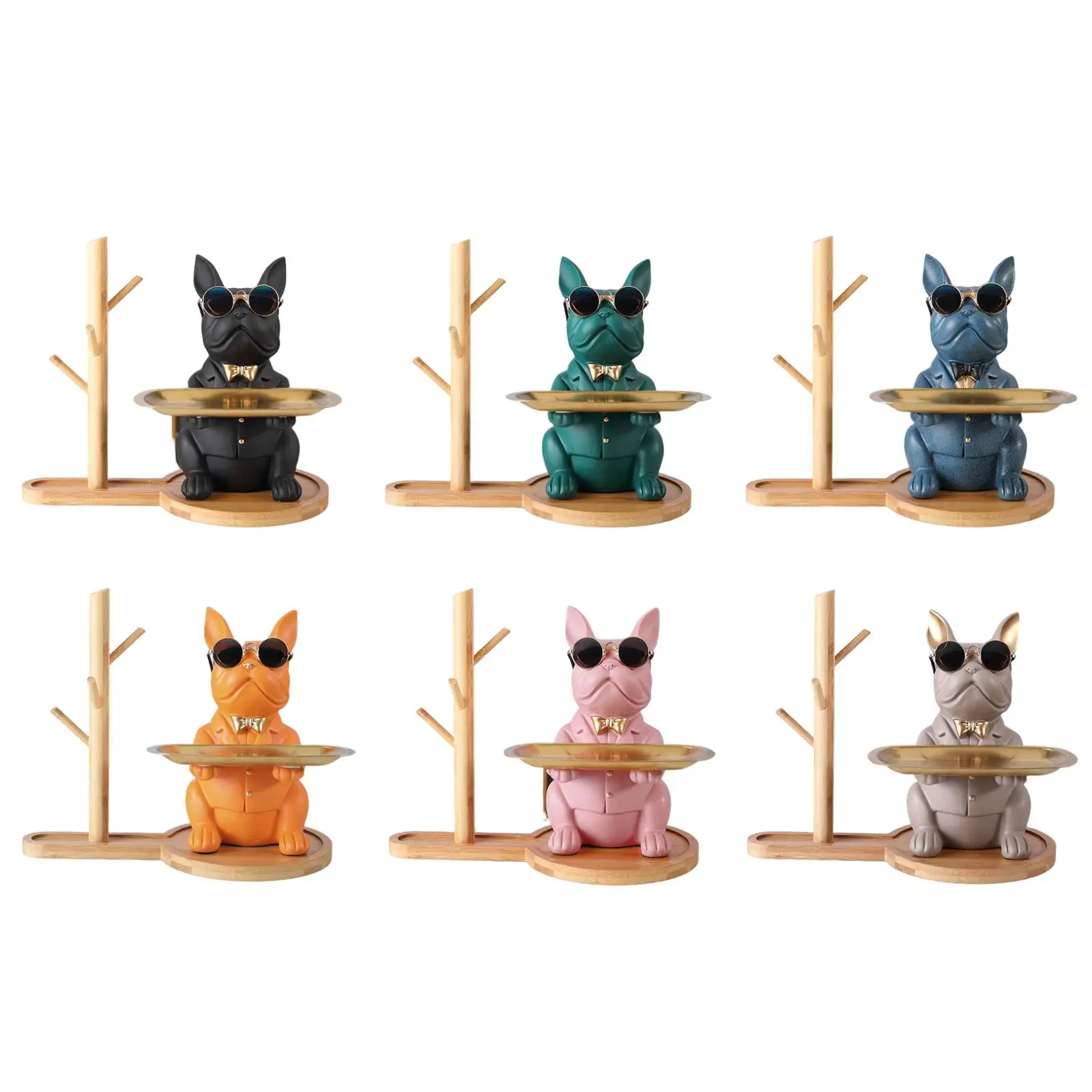 

Statue Figurine Candy Keys Holder Tray Home Living Room Decor Gift