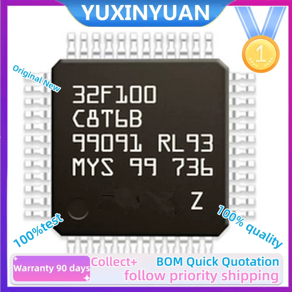 STM32F100 1 шт. 100% Новый оригинальный STM STM32F STM32F100CB STM32F100CBT6 MCU LQFP-48 STM32F100CBT6B