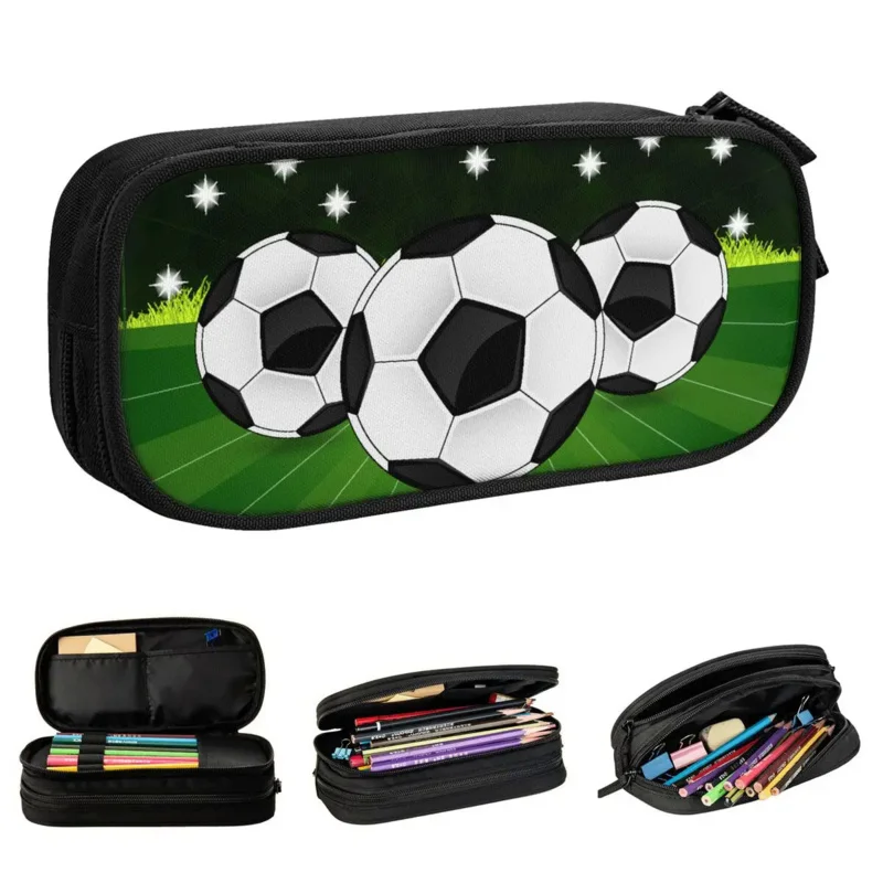 

Пеналы для футбольных мячей, спортивный пенал для карандашей, ручка для девочек и мальчиков, большая емкость для хранения, искусственный подарок, канцелярские принадлежности