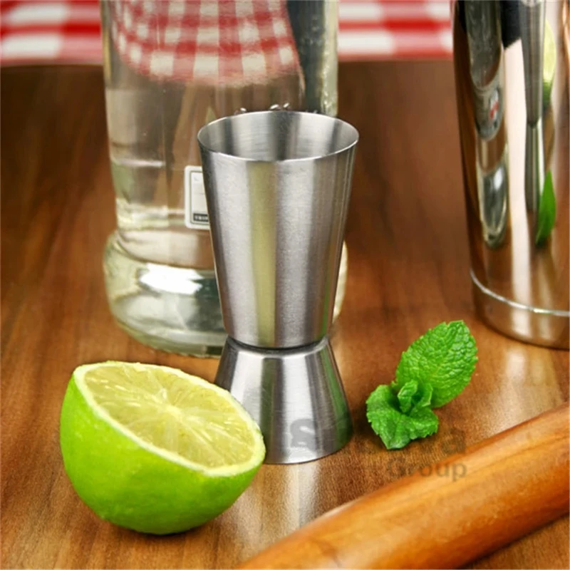Шейкер для коктейлей Mojito из нержавеющей стали, одинарный двойной выстрел, короткий напиток, ликер, джиггер, чашка Mesaures, набор для бармена, инструмент для бара (art.: 3920d2cd70153) - 3920d2cd70153