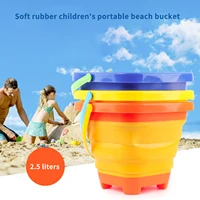 soft plastic folding bucket childrens toys portable bucket summer water toys multi functional telescopic for beach children out