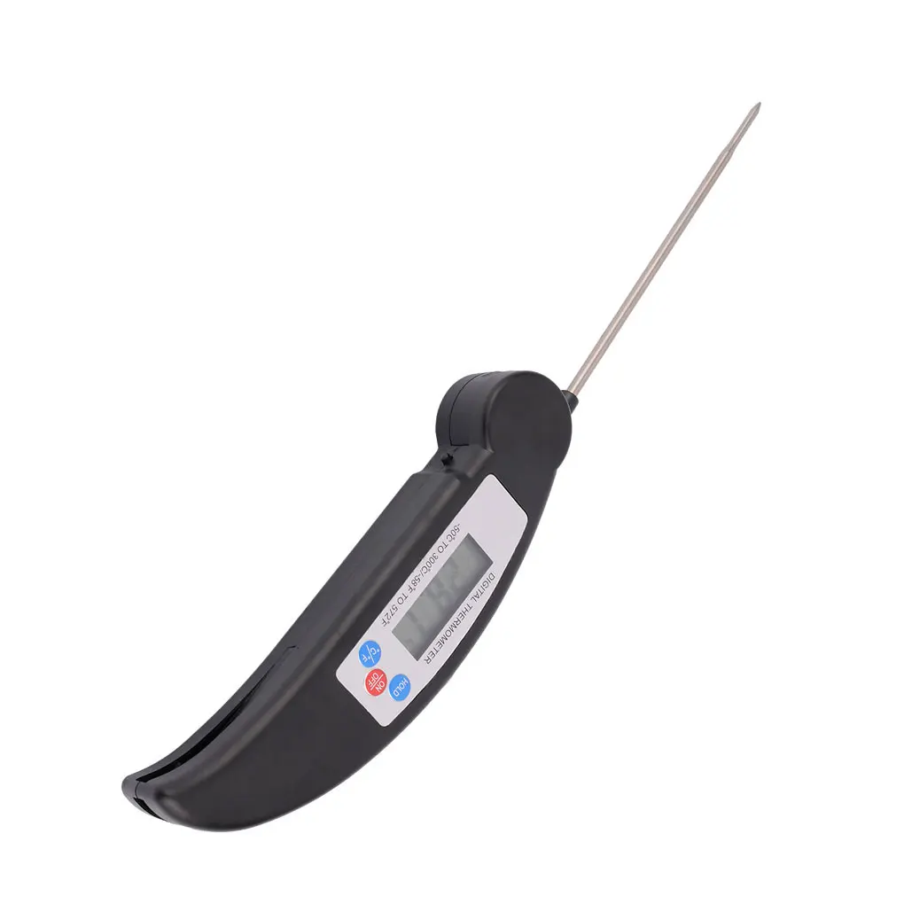 

Foldable Food Meat Thermometer ABS Stainless Steel Digital Probe Cooking Temperature Measuring Tool