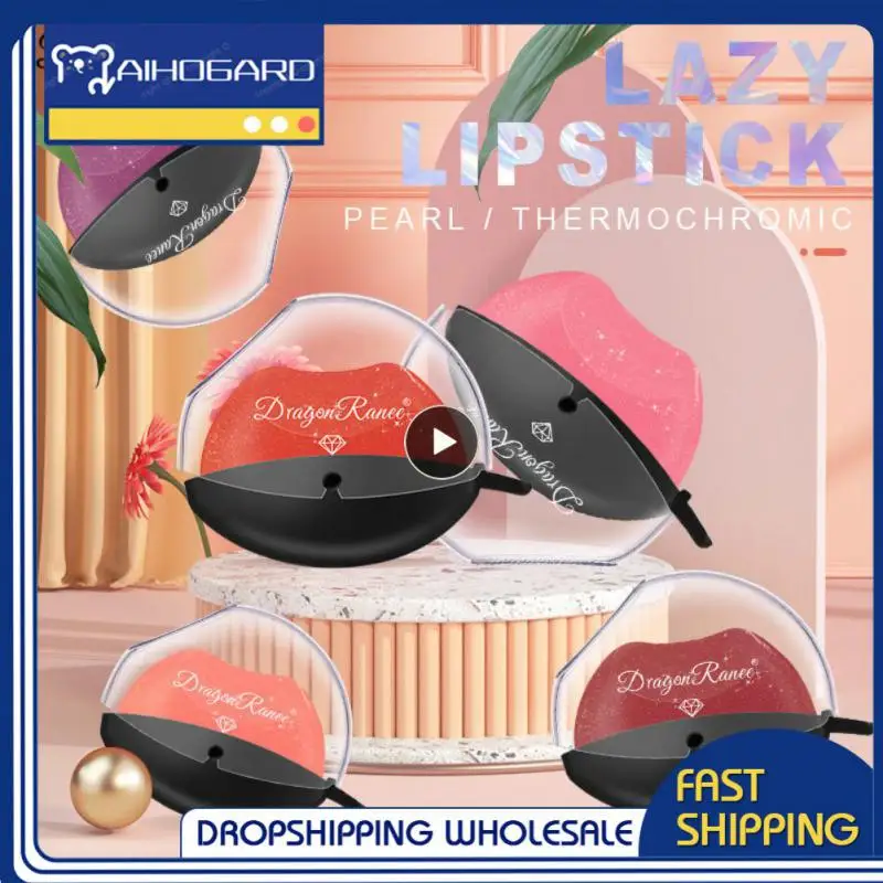 

Not Easy To Fade Color Changing Lipstick Temperature Change Moisturizing Pearl Glitter Lipstick Long Lasting Diamond Lip Balm