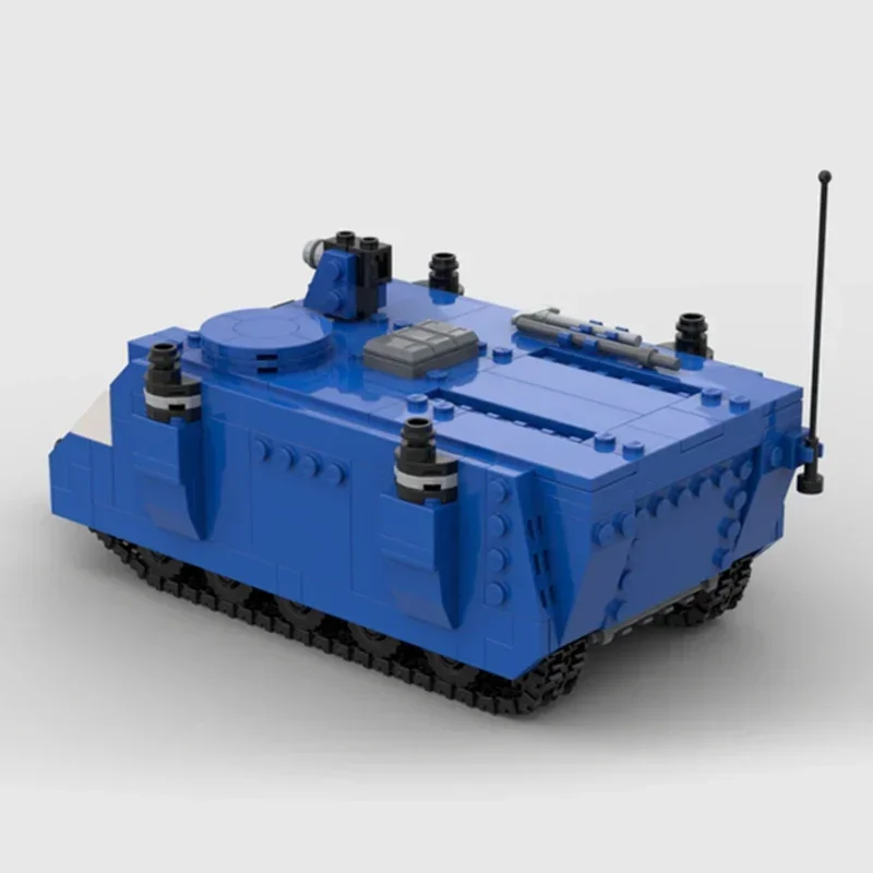 Moc строительные кирпичи модель военного оружия носорог транспортный автомобиль