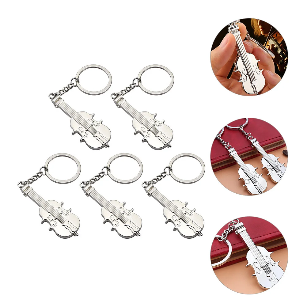 

Handbag Keychain Accessories Musical Instrument Pendant Violin Designed Keyring Pendants