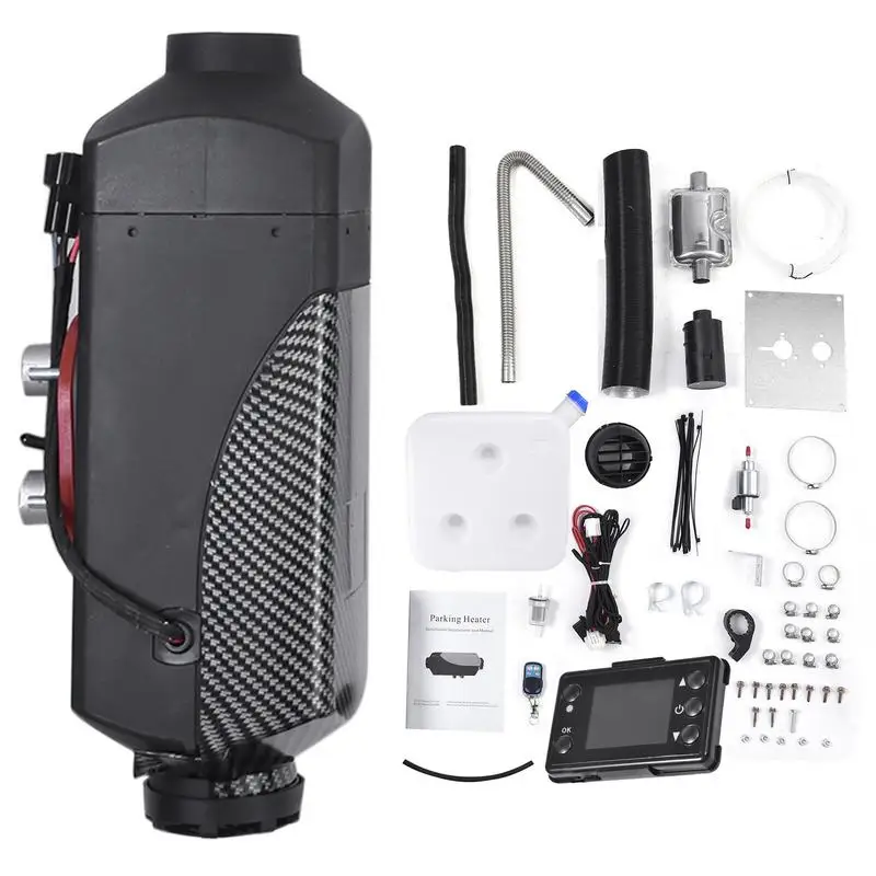 

2KW 12V/24V Black Car Heater Defroster RVs Diesel Heater Low Noise Van Auxiliary Warmer With LCD Display Remote Control