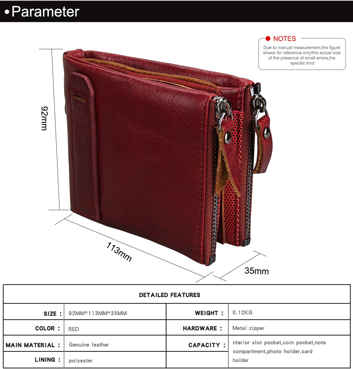 2023 Cowhide Genuine Leather Men Wallets Protected RFID Short Card Holder Vintage Coin Purse Double Zipper Male Pockect Purse