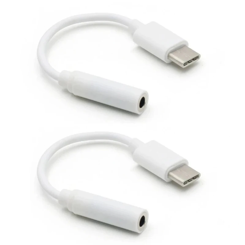 

10-100pcs Type-C To 3.5mm Earphone Cable Adapter Usb 3.1 Type C USB-C Male To 3.5 AUX Audio Female Jack For Letv Xiaomi