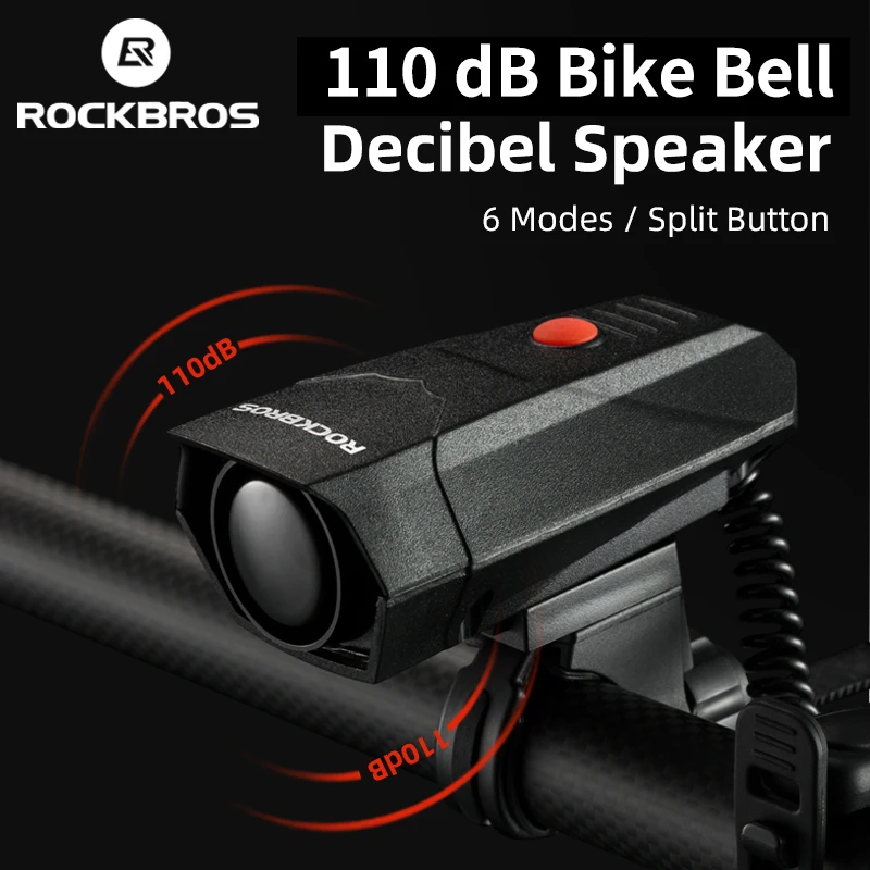 

ROCKBROS Bicycle Bell 120 dB Electricity Horn 6 Modes MTB Road Bike Bell Cycling High Decibel Remote Control Bell Accessories