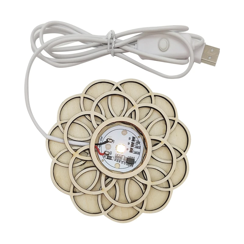 Новинка 2022 деревянная светодиодная подсветка для ночного освещения подставка