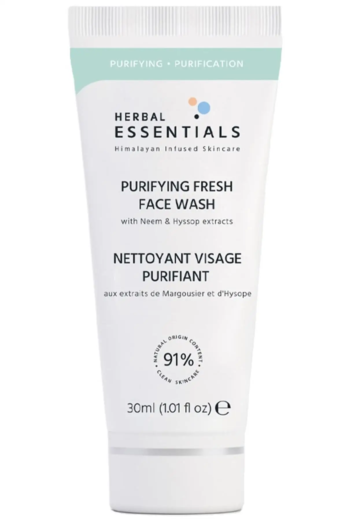Бренд: Herbal Essentials очиститель для лица гель мытья (экстракт 1x и мятное Масло) 30 мл