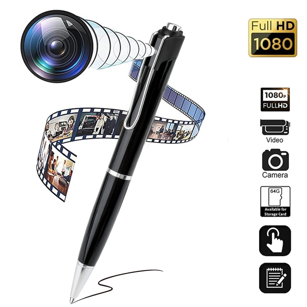 HD 1080P Mini Camera Pen Voice Video Recorder Small Body Camera Home Security Sports DV DVR Wireless Camcorder Loop Recording