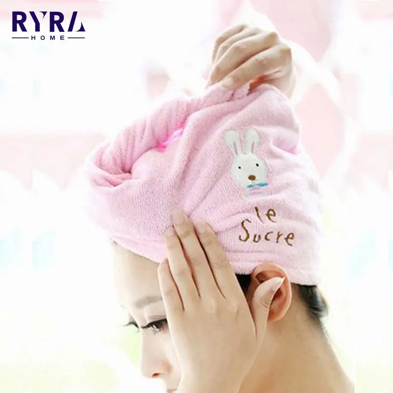 

Bathroom Microfiber Dry Hair Cap Towel For Lady Quick Drying Soft Towel Bath Hats Women Girl's Microfiber Shower Cap Turban Hot