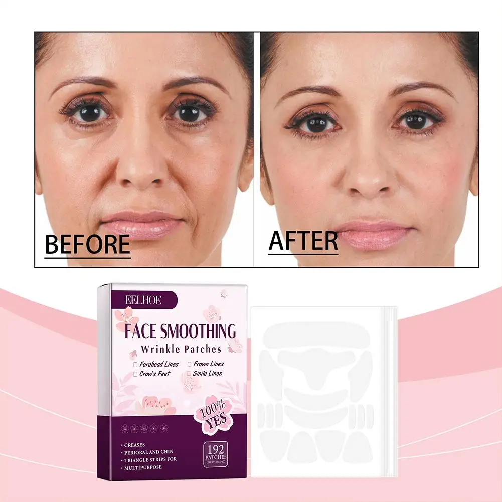 Многоразовые силиконовые накладки для лица и шеи против морщин 192 шт./12