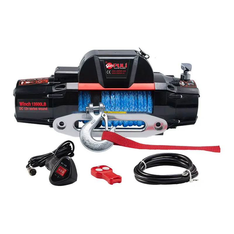

TOP SALE 4WD 12V/24V FAST SPEED ELECTRIC WINCH 13500LB for JEEP