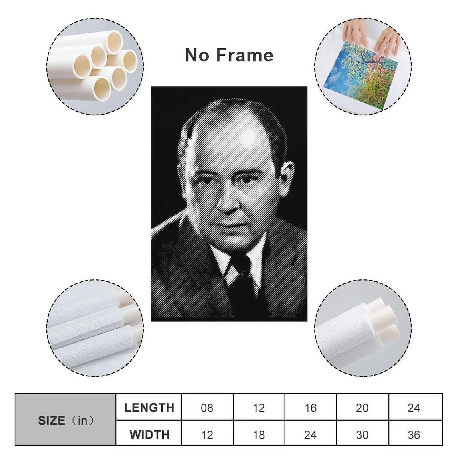 John von Neumann Холст Картина украшение для комнаты Украшение спальни