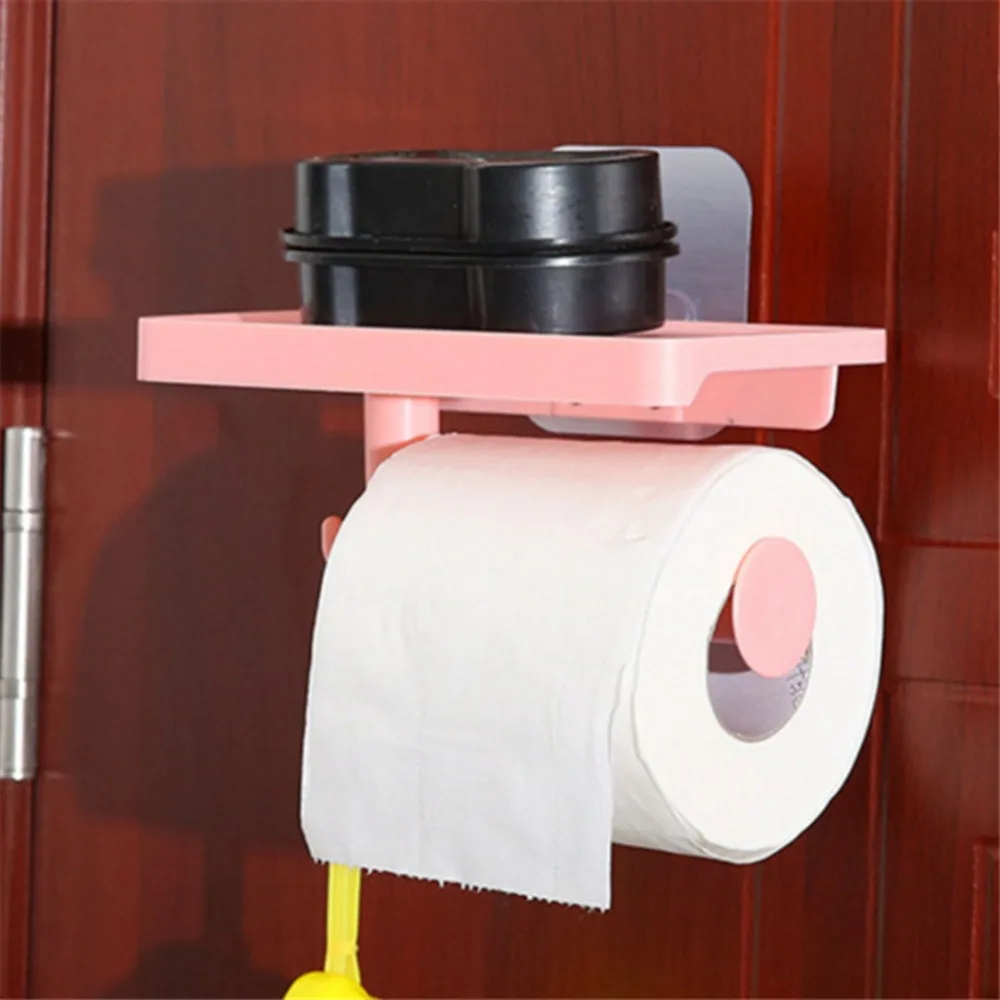

Colorful Tissue Boxes Mobile Phone Storage Shelf Rack Roll Bathroom Storage Toilet Paper Storage Holder Organizer Multifunction