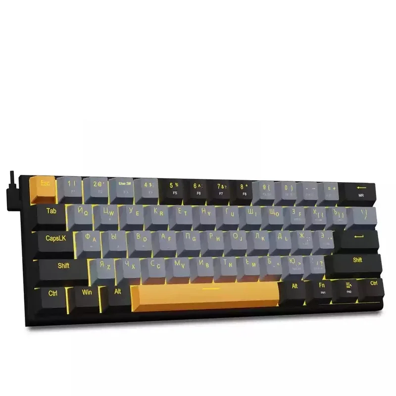 TOYOLEE З11 механическая игровая проводная клавиатура красная 61 клавиша