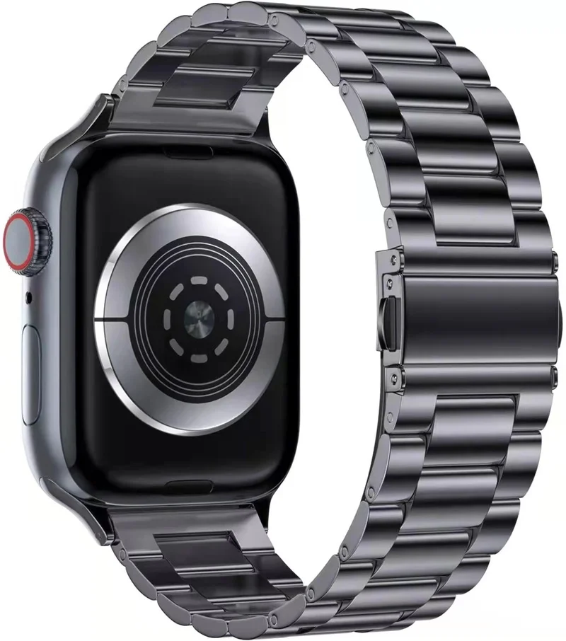 Звеньевой браслет из нержавеющей стали для Apple Watch 7 6 5 4 3 2 ремешок браслета 38 мм 40 44