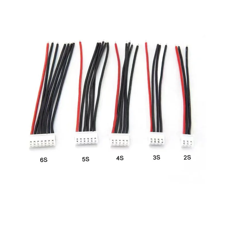 

5pcs/lot 1S 2S 3S 4S 5S 6S Lipo Battery Balance Charger Cable IMAX B6 Connector Plug AWG Silicon Wire Wholesale