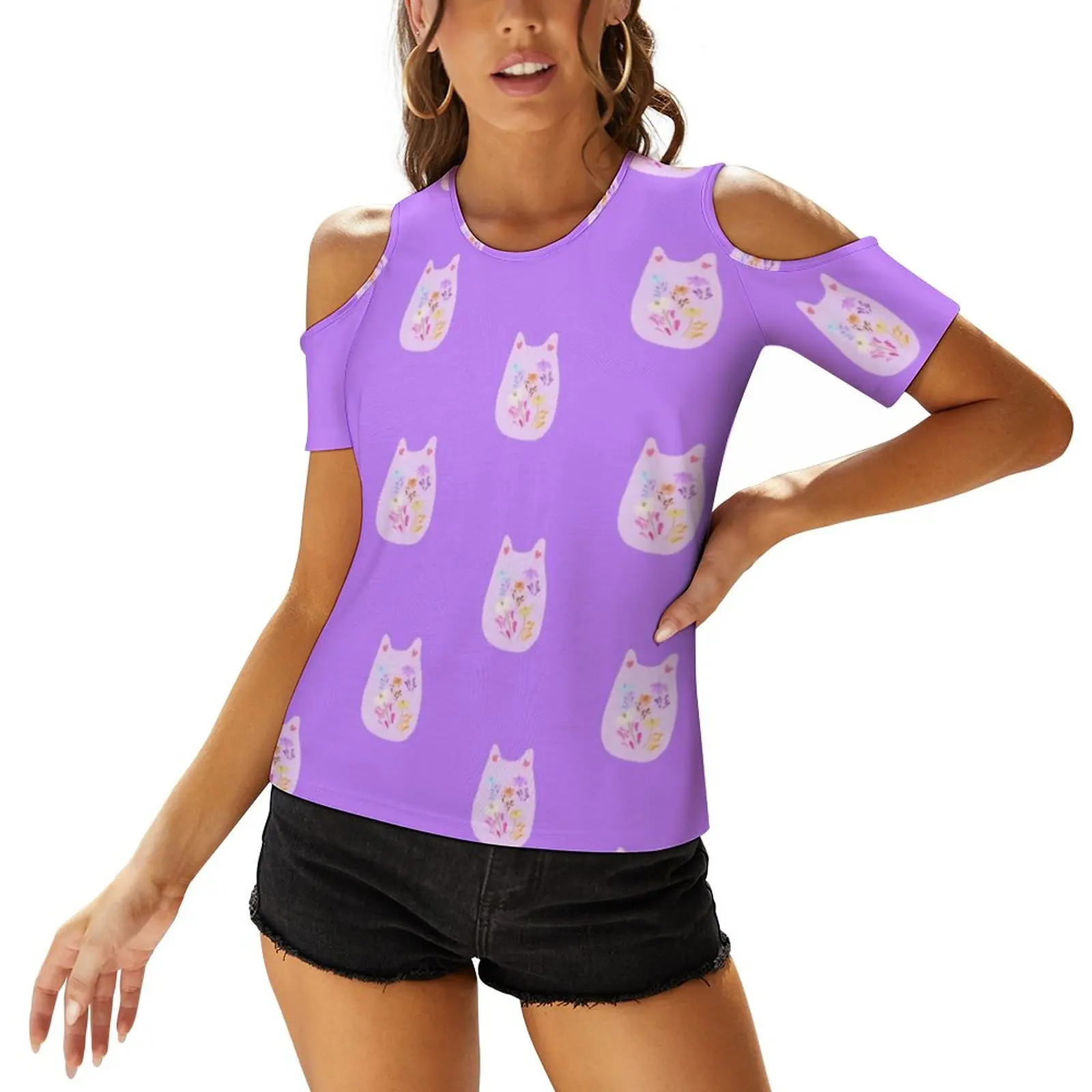 

Kawaii Totoro T-Shirts Garden Forest Flower Spirit Street Style T-Shirt Off Shoulder Printed Tshirt Sexy Woman Oversize Tops