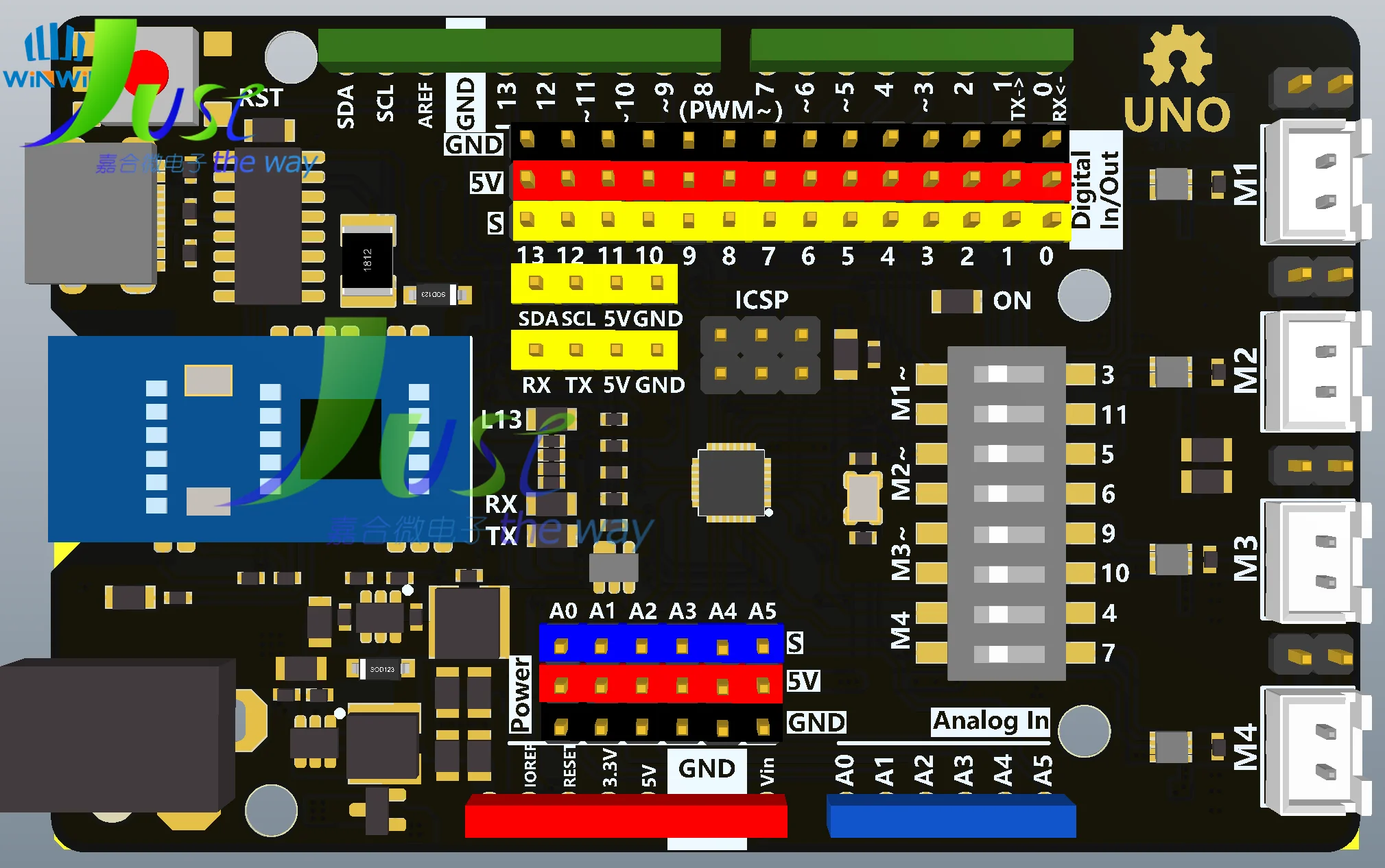 Макетная плата UNO R4 minima/wifi edition для программирования Arduino обучающий контроллер