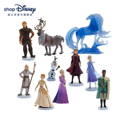 

10 pcs /set Disney Frozen 2 elsa Princess Anna Snow Action Toy Figures set Reindeer Doll Decoration Hand Toy kids gift