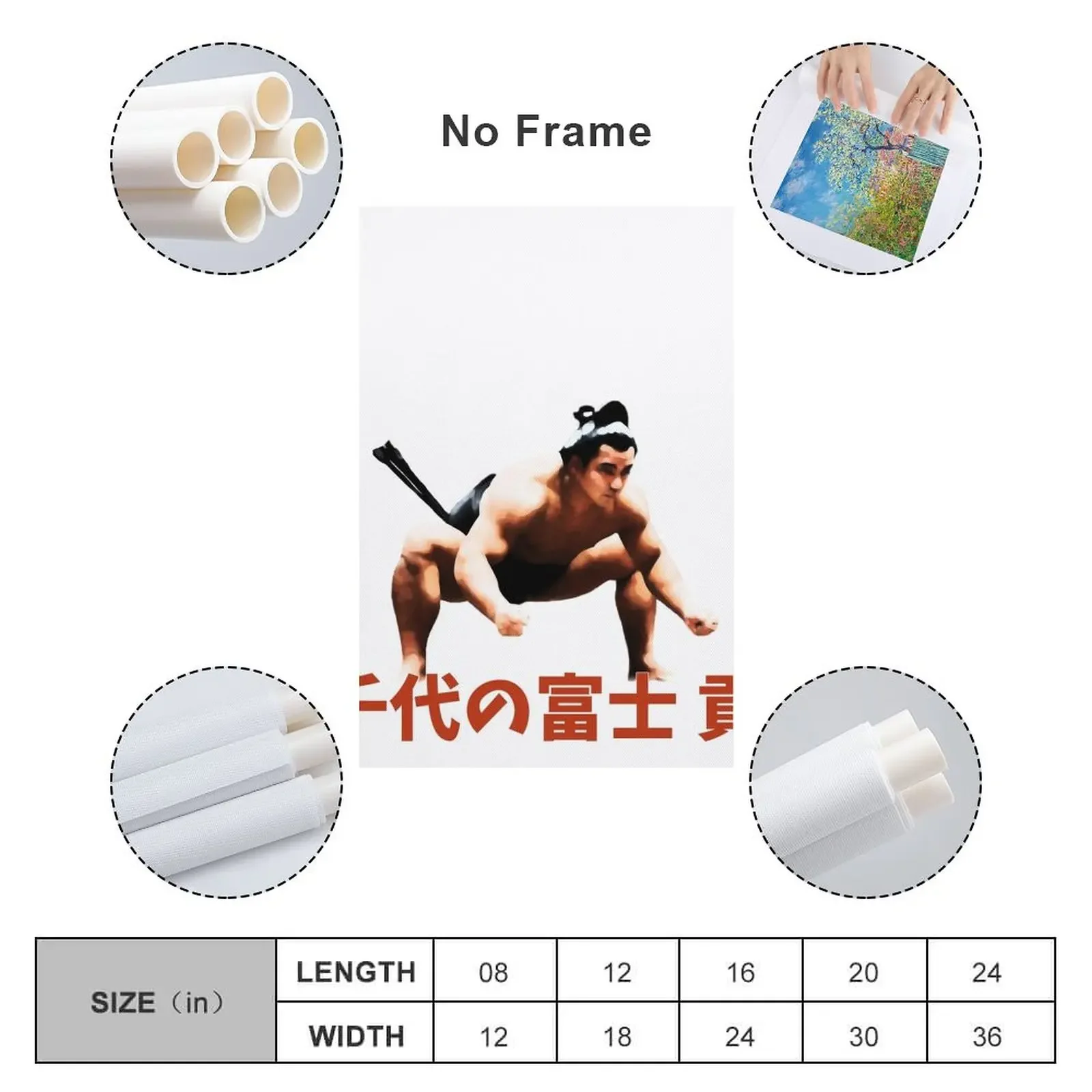 Yokozuna C Moyofuji Mitsugu Волк Холст Картина винтажный домашний декор декоративная картина