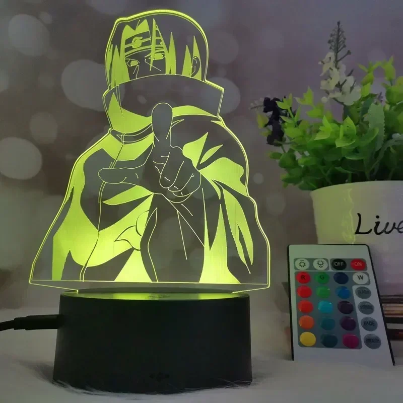 Фото Аниме Наруто 3D ночник Kawaii Kakashi светодиодный ночник косплей Узумаки Какаши настольная лампа игрушки подарок на день рождения и Рождество №2