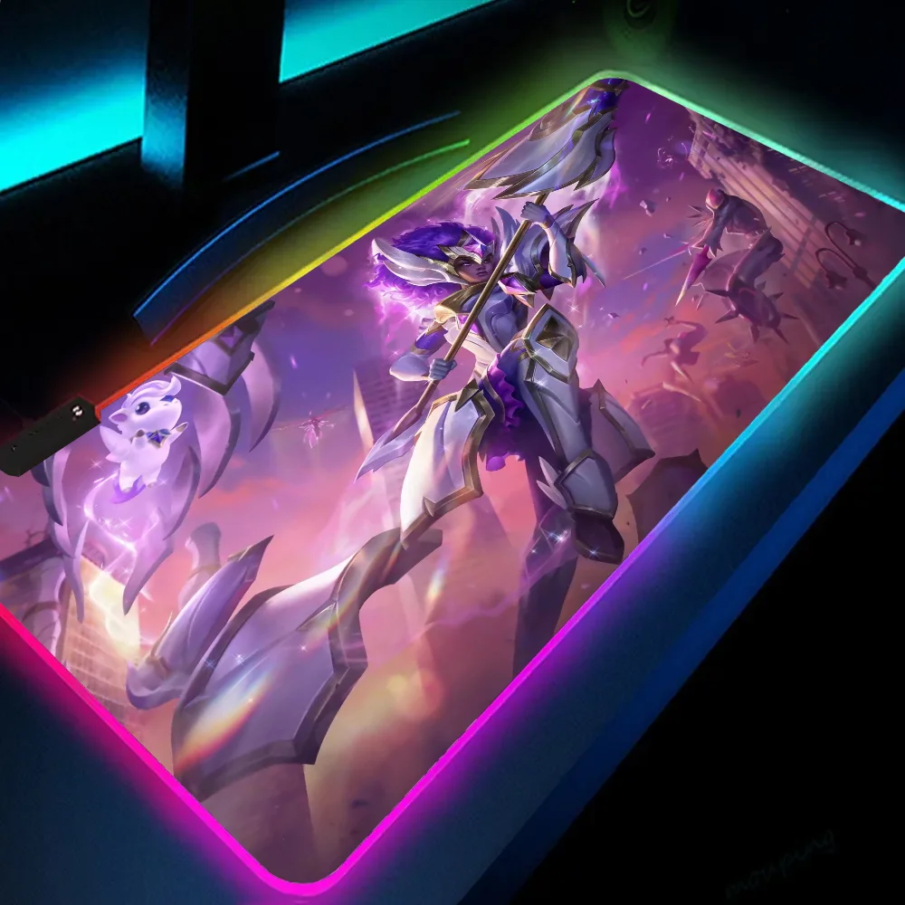 1 шт. игровые коврики для мыши Star Guardian rella League Of Legends XXL RGB