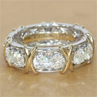 2022 new fashion women ring zirconia inlay charms luxury wedding engagement jewelry girl birthday gift women rings