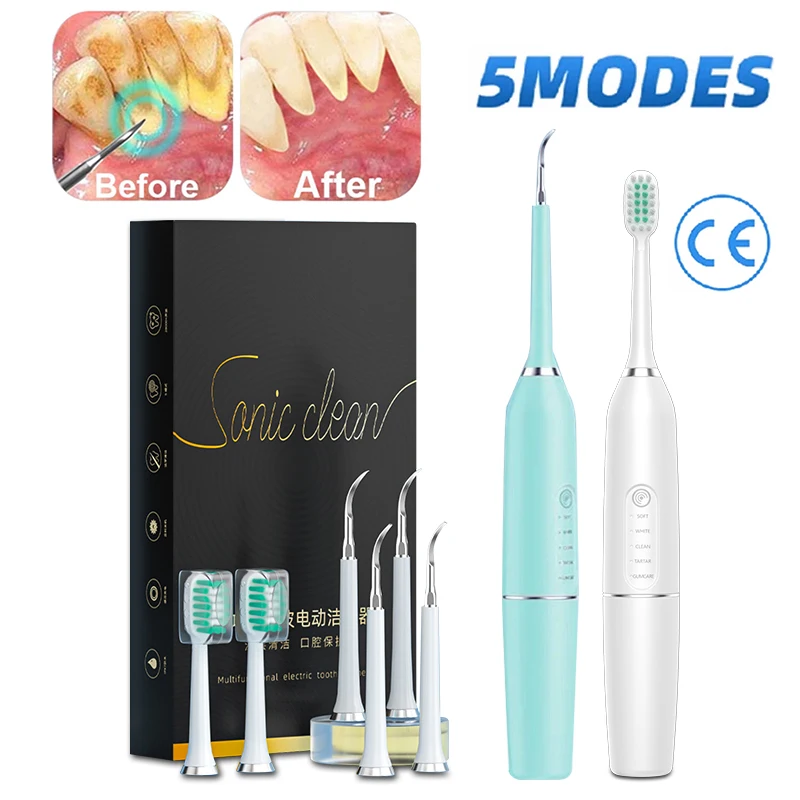 

Electric Sonic Dental Calculus Scaler Adult Waterproof Lectric Toothbrush Oral Care Tartar Plaque Stains Remover Teeth Whitening