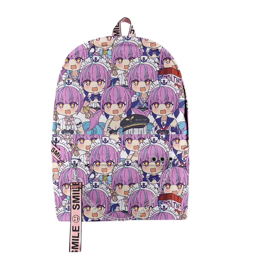 

Cartoon Hololive Minato Aqua Children Primary Middle School Students Backpack Schoolbag Child Cartoon Anime School bag Travel Ba