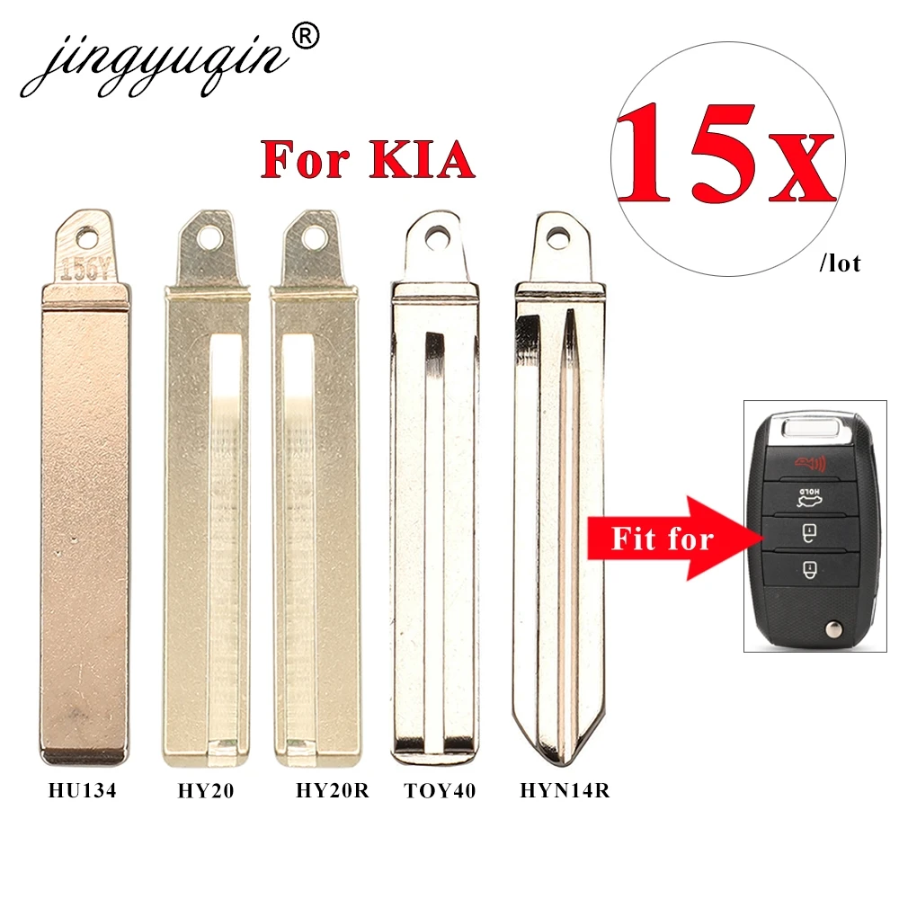 Jingyuqin 15 шт. автомобильная флип-модель Hu134 HY20 HY20R HY14R TOY40 для Kia K2 K3 K4 K5 Ceed Rio Optima Soul Sportage