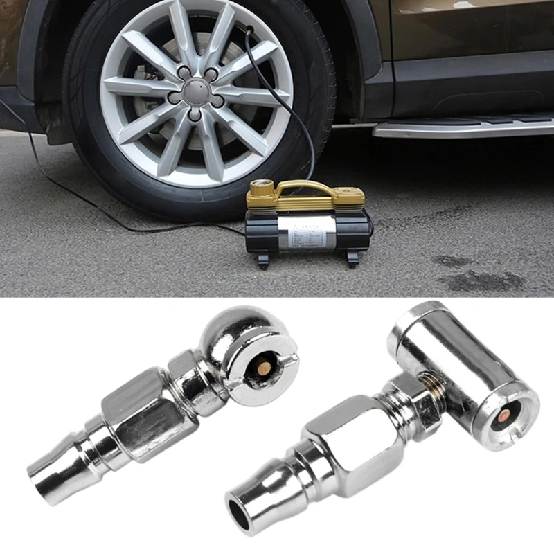 

Air Inflator Tire Dual Head Adapter Double-head Inflatable Tyre Pump Tube for Car and Truck bike tire pump with pressure gauge