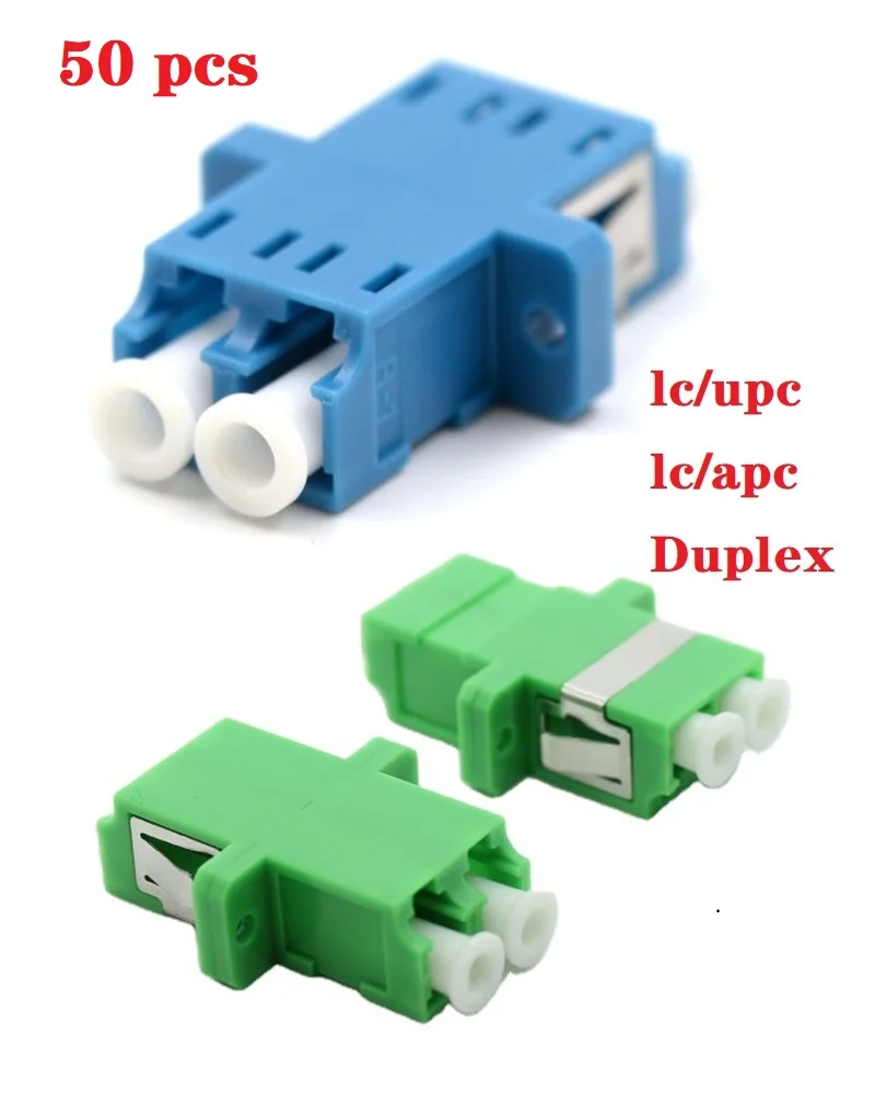 

50pcs Fiber Optic Connector Adapter LC/APC LC/UPC SM Flange Single-Mode Duplex Coupler