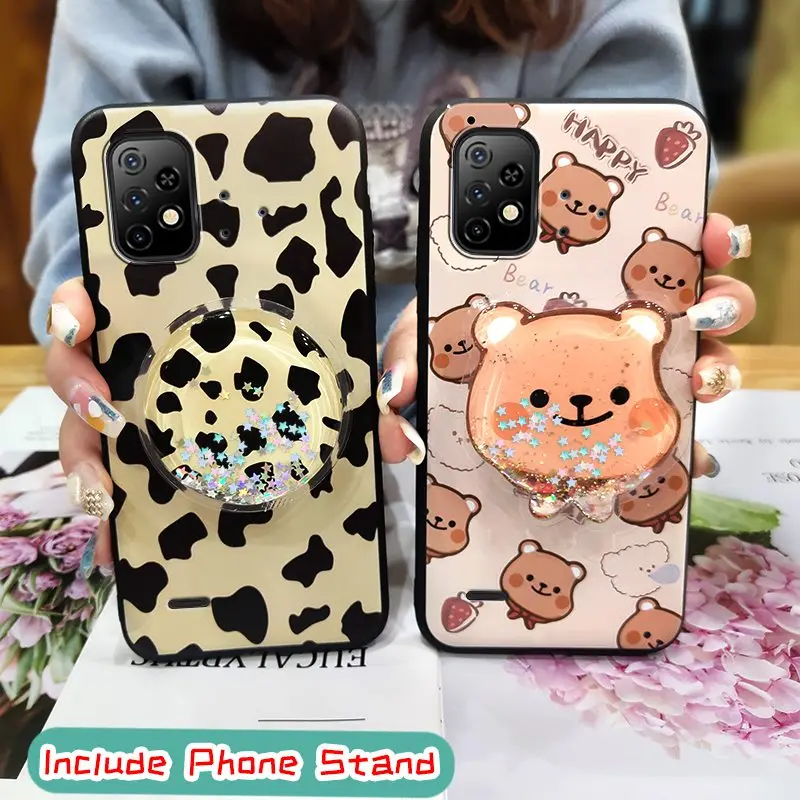 kickstand new arrival phone case for umidigi bison x10 drift sand tpu anti dust foothold back cover free global shipping