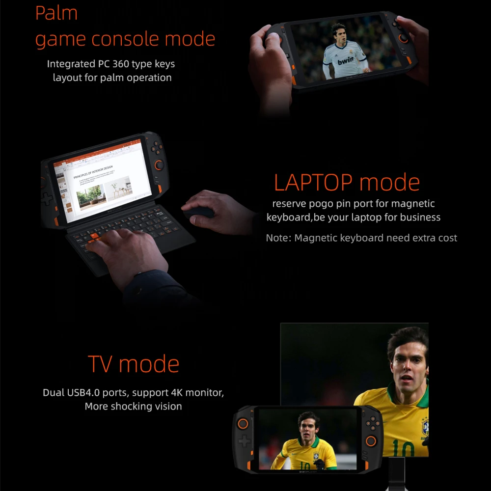 Портативный игровой плеер ONEXPLAYER 1S 8 4 дюймовый сенсорный экран Core i7 11-го поколения