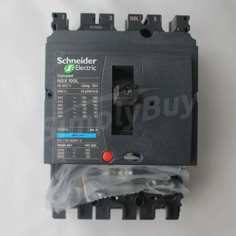 Telemecсоник серии NS MCCB NS1250N 3P MIC2.0 33478 компактный 50kA/415VAC MIC 2 0 блок перемещения 1250A fixed 3D