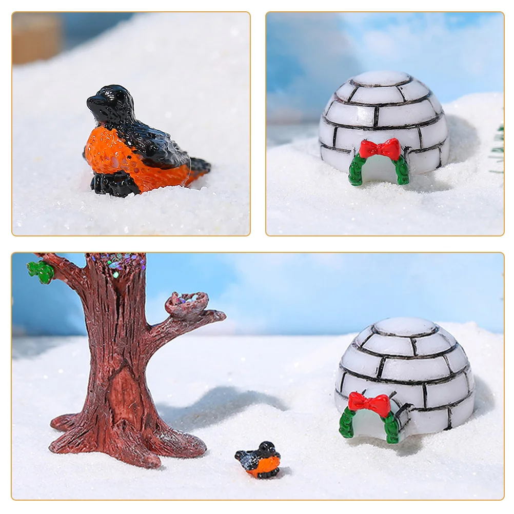 Снежные украшения для ландшафтного дизайна миниатюрные рождественские ледяного